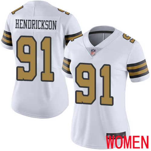 New Orleans Saints Limited White Women Trey Hendrickson Jersey NFL Football #91 Rush Vapor Untouchable Jersey